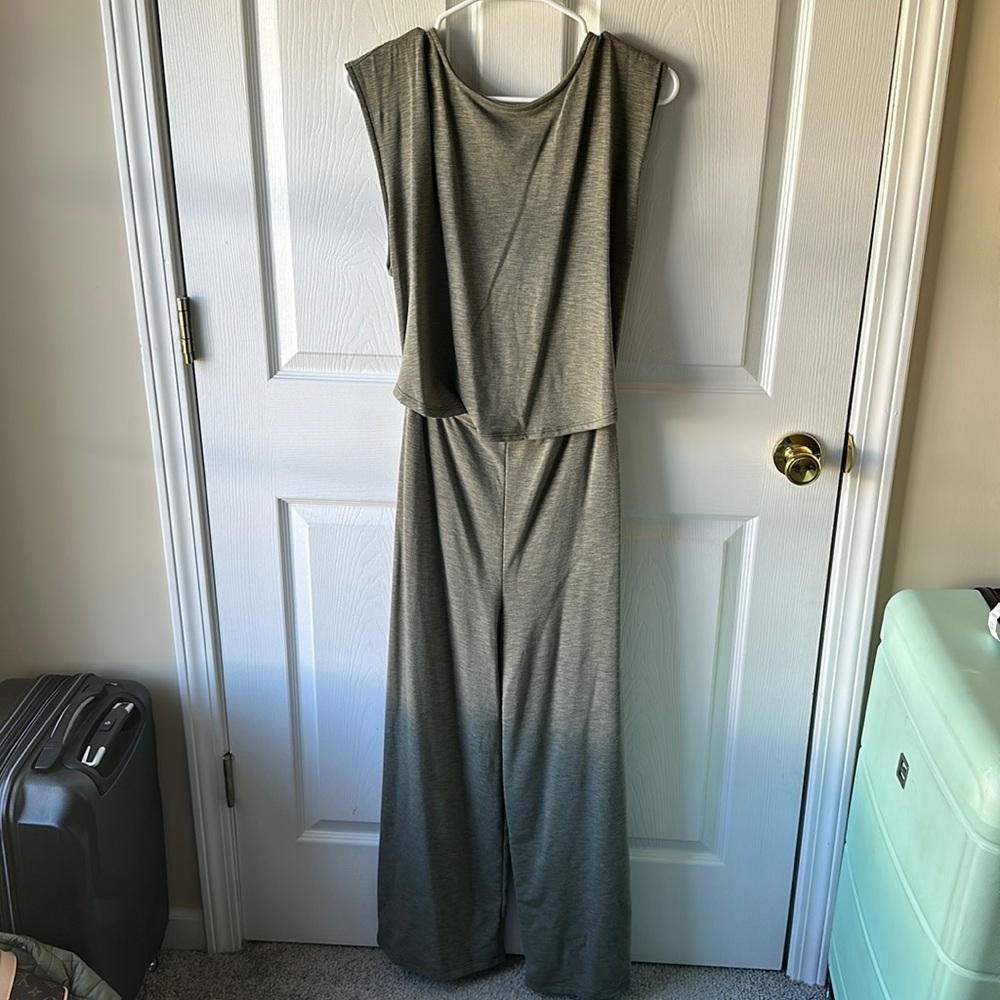 Green jumpsuit